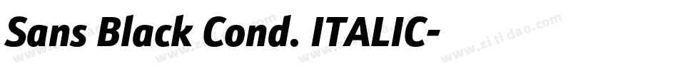 Sans Black Cond. ITALIC字体转换